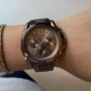 Michael Kors Oversized Bradshaw Watch in Copper Bronze